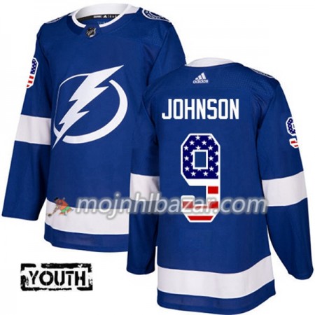 Dresovi Tampa Bay Lightning Tyler Johnson 9 Adidas 2017-2018 Plava USA Flag Fashion Authentic - Dječji Dresovi Tampa Bay Lightning Tyler Johnson 9 Adidas 2017-2018 Plava USA Flag Fashion Authentic - Dječji